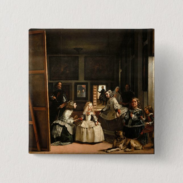 Bóton Quadrado 5.08cm Las Meninas (Frente)