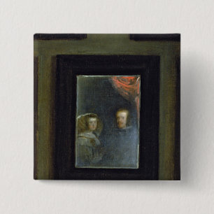 Bóton Quadrado 5.08cm Las Meninas ou família de Philip IV, c.1656