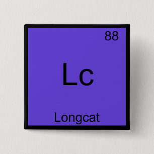 Bóton Quadrado 5.08cm Lc - Camiseta engraçada com símbolo de química do 