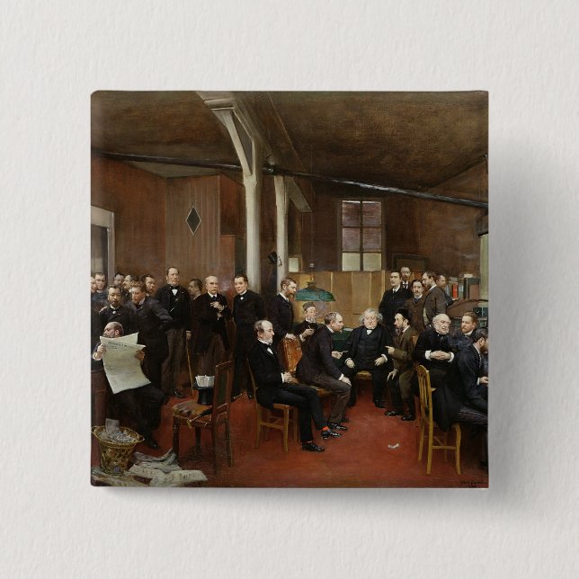 Bóton Quadrado 5.08cm Le Giro DES Debats, 1889 (Frente)