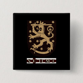 Bóton Quadrado 5.08cm Leão da Finlândia