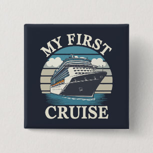 Bóton Quadrado 5.08cm Legal Meu Primeiro Feriado da Família Cruise Corre