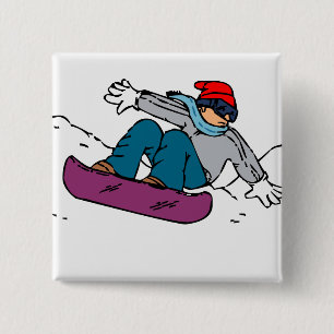 Bóton Quadrado 5.08cm Legal Snowboarder presente de snowboard Amor d