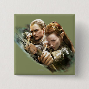 Bóton Quadrado 5.08cm LEGOLAS GREENLEAF™ e TAURIEL™ Graphic