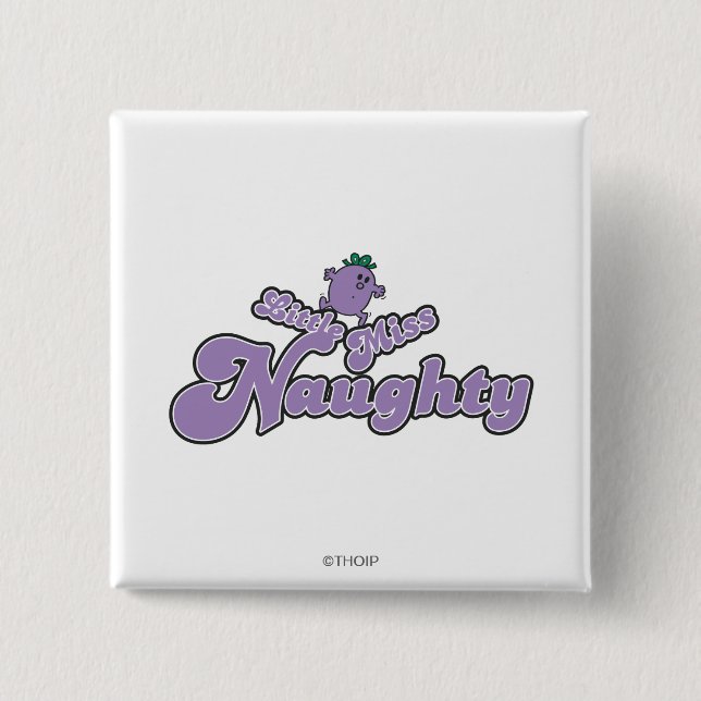 Bóton Quadrado 5.08cm Lei de Balanceamento de Menina Naughty (Frente)