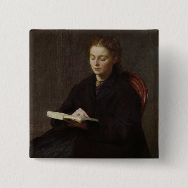 Bóton Quadrado 5.08cm Leitura, 1863 (Frente)