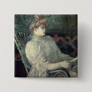 Bóton Quadrado 5.08cm Leitura da mulher