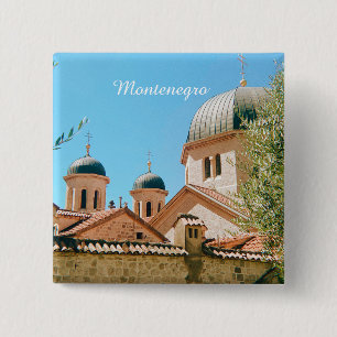 Bóton Quadrado 5.08cm lembrança de viagem Kotor, Montenegro