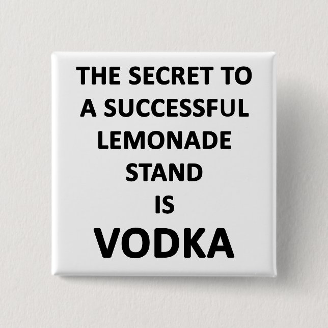 Bóton Quadrado 5.08cm Lemonade Stand (Frente)