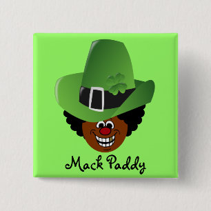 Bóton Quadrado 5.08cm Leprechaun do dia de St Patrick para fora sido