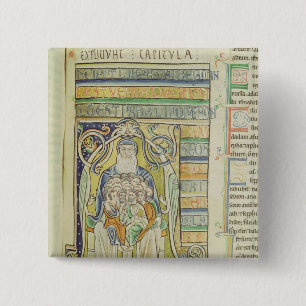 Bóton Quadrado 5.08cm Letra "A" de Historiated que descreve gerações