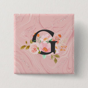 Bóton Quadrado 5.08cm Letra G