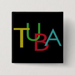 Bóton Quadrado 5.08cm Letras TUBA