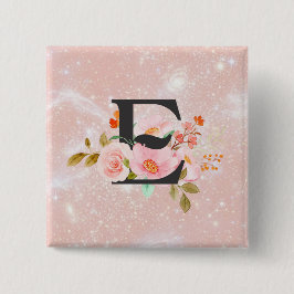 Bóton Quadrado 5.08cm Letter E Button