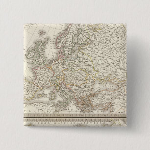 Bóton Quadrado 5.08cm L'Europe 1789, 1813