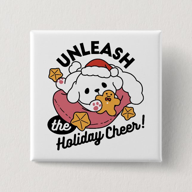 Bóton Quadrado 5.08cm Leve o Natal para o Natal (Frente)