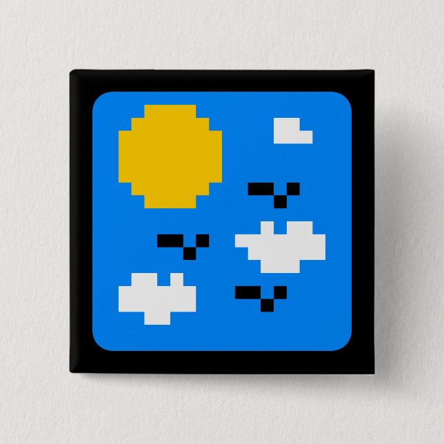 Bóton Quadrado 5.08cm Leve solar (Frente)