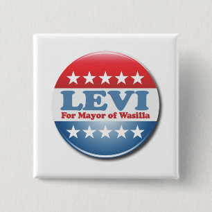 Bóton Quadrado 5.08cm Levi para o Mayor Botão