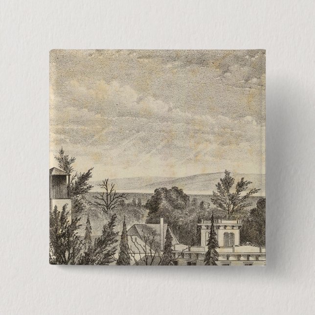 Bóton Quadrado 5.08cm Lewelling res, fazenda (Frente)