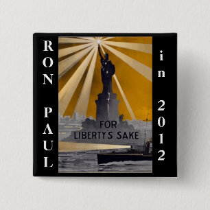 Bóton Quadrado 5.08cm liberdade 2012 de Ron Paul