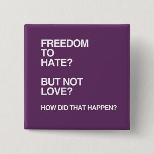 BÓTON QUADRADO 5.08CM LIBERDADE A DIAR MAS NÃO AMAR