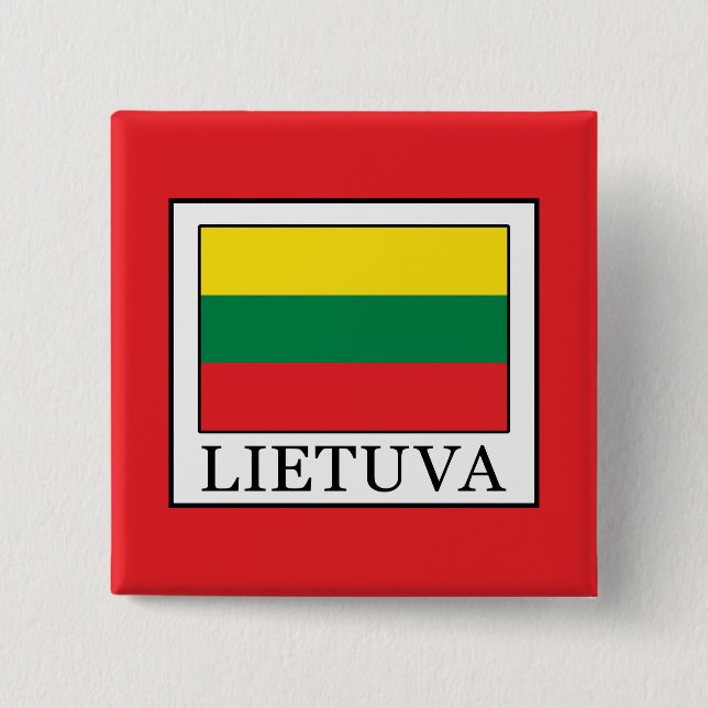 Bóton Quadrado 5.08cm Lietuva (Frente)
