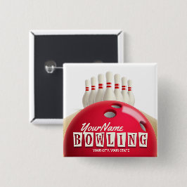 Bóton Quadrado 5.08cm Liga Retroativa de Pinos de Bola de boliche Person
