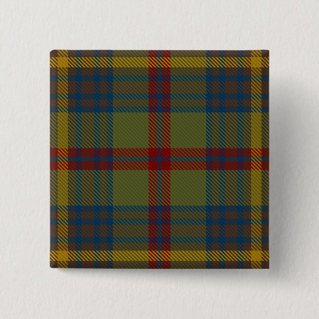 Bóton Quadrado 5.08cm Limerick County Irish Tartan (Frente)