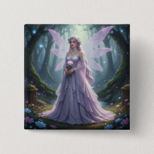 Bóton Quadrado 5.08cm Linda June Pearl Fairy