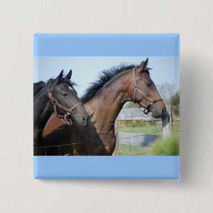 Bóton Quadrado 5.08cm Linha de Acabamento de Corrida de Cavalo