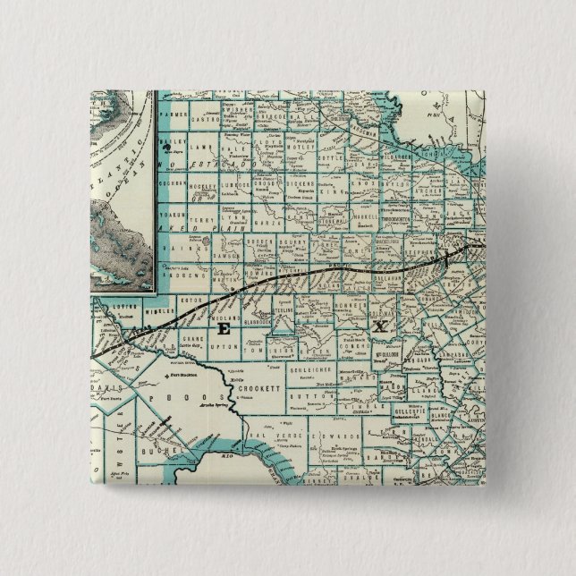 Bóton Quadrado 5.08cm Linha Texas Pacific (Frente)