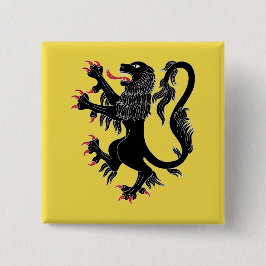 Bóton Quadrado 5.08cm Lion Rampant Sable
