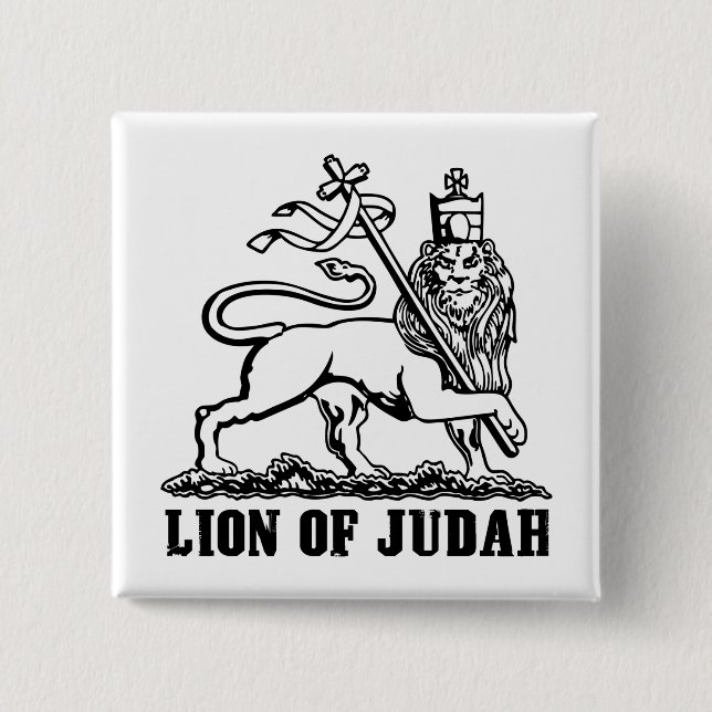 Bóton Quadrado 5.08cm lionofjuda (Frente)