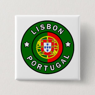 Bóton Quadrado 5.08cm Lisboa Portugal