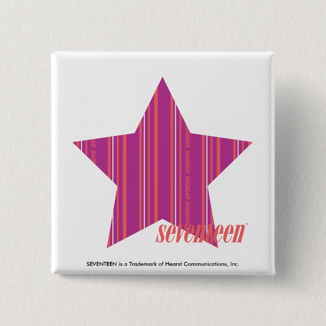 Bóton Quadrado 5.08cm Listras Finas Púrpura 3 (Frente)