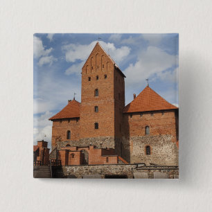 Bóton Quadrado 5.08cm Lituânia, Trakai, Trakai Histórica Nacional 3