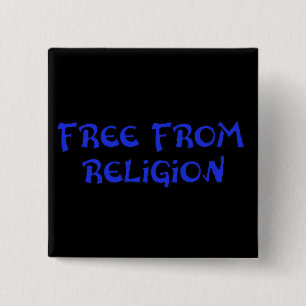 Bóton Quadrado 5.08cm Livre da religião