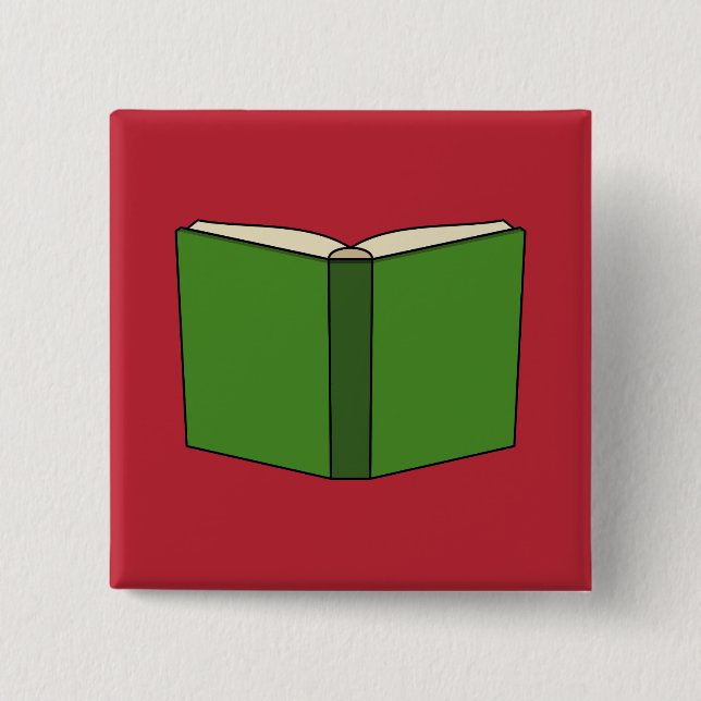 Bóton Quadrado 5.08cm Livro Verde da Cartoon (Frente)