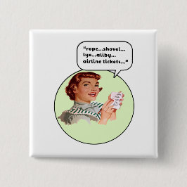 Bóton Quadrado 5.08cm Lixívia da pá da corda