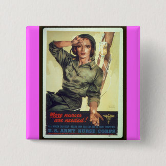 Bóton Quadrado 5.08cm Ll do poster WW do recrutamento dos cuidados -