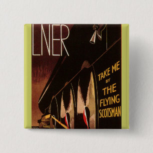 Bóton Quadrado 5.08cm LNER Flying Scotsman