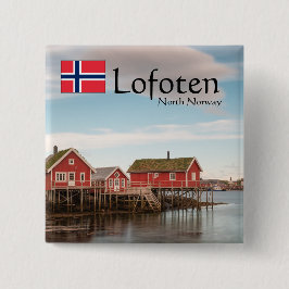 Bóton Quadrado 5.08cm Lofoten Norway Souvenir