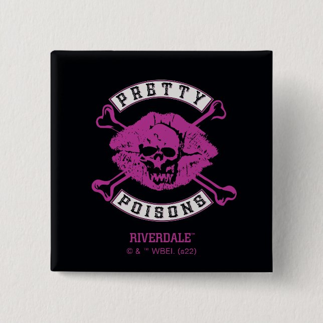 Bóton Quadrado 5.08cm Logotipo bonito (Frente)