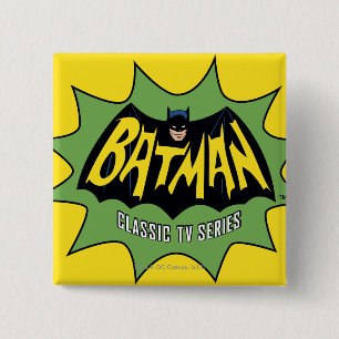 Bóton Quadrado 5.08cm Logotipo da série Batman Classic TV