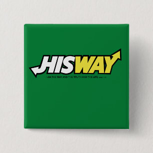 Bóton Quadrado 5.08cm Logotipo de HISWAY