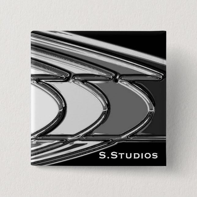 Bóton Quadrado 5.08cm Logotipo de S.Studios (Frente)