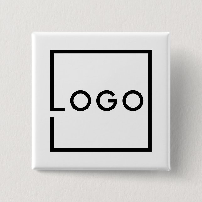Bóton Quadrado 5.08cm Logotipo Empresarial Personalizado (Frente)