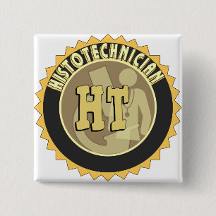 BÓTON QUADRADO 5.08CM LOGOTIPO TECNOLÓGICO DE HISTOLOGIA HISTÓGICA DO CR