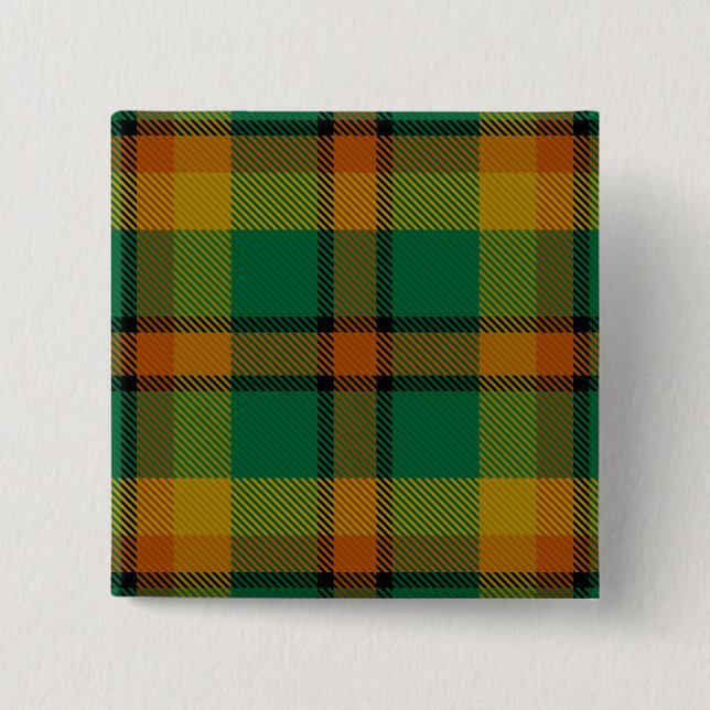 Bóton Quadrado 5.08cm Londonderry County Irish Tartan (Frente)
