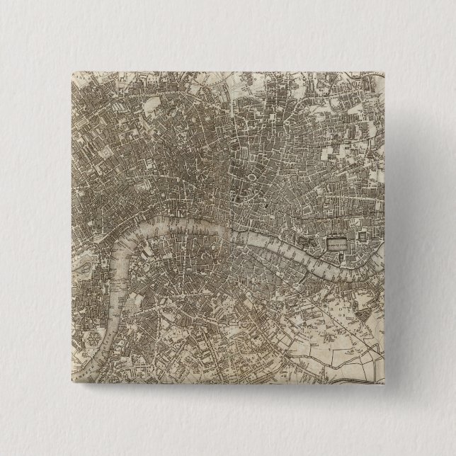 Bóton Quadrado 5.08cm Londres (Frente)